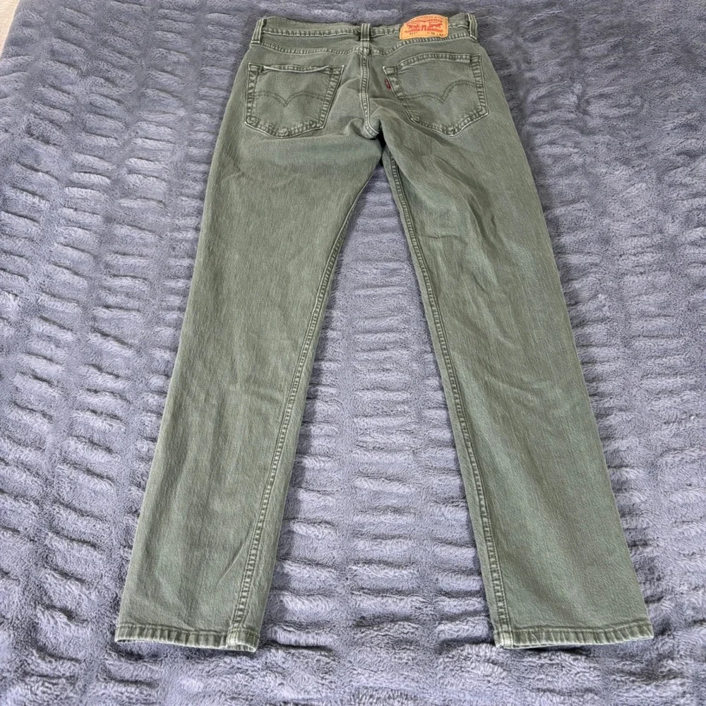 Levis 511 Slim Fit Jeans Mens 31x32 Olive Green Sage Stretch Denim AR813